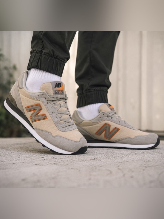 New Balance Other - New Balance 515 Retro ML515OBM Men’s Size 12 Gray Beige Suede Mesh Sneakers